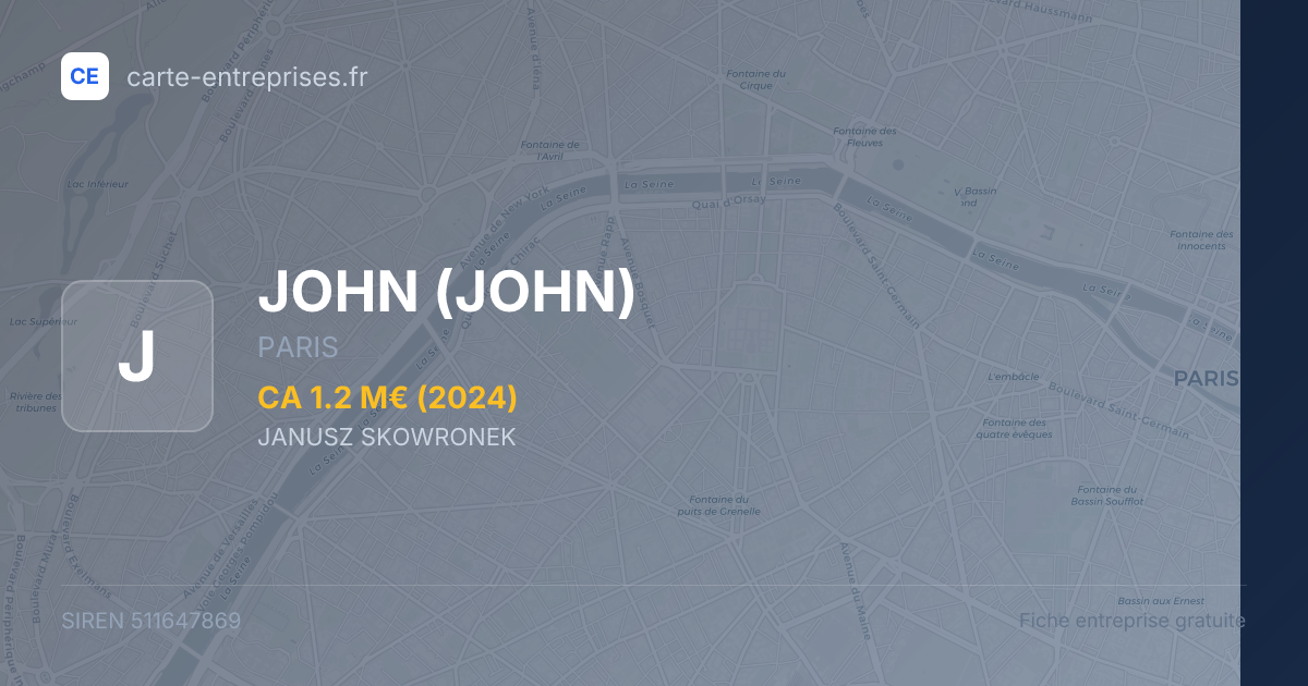 JOHN — 511647869 — fiche entreprise