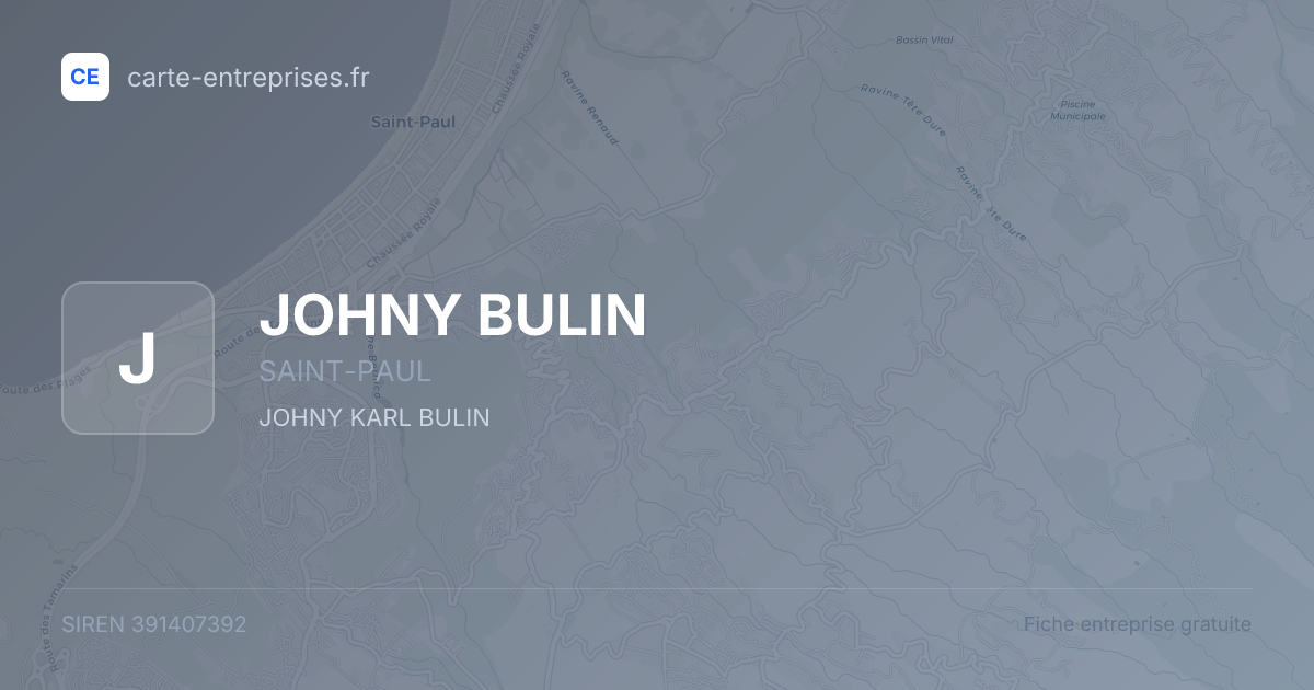 JOHNY BULIN — 391407392 — fiche entreprise