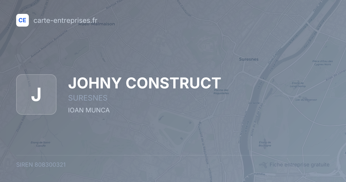 JOHNY CONSTRUCT — 808300321 — fiche entreprise
