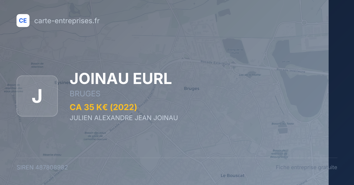 JOINAU EURL — 487808982 — fiche entreprise