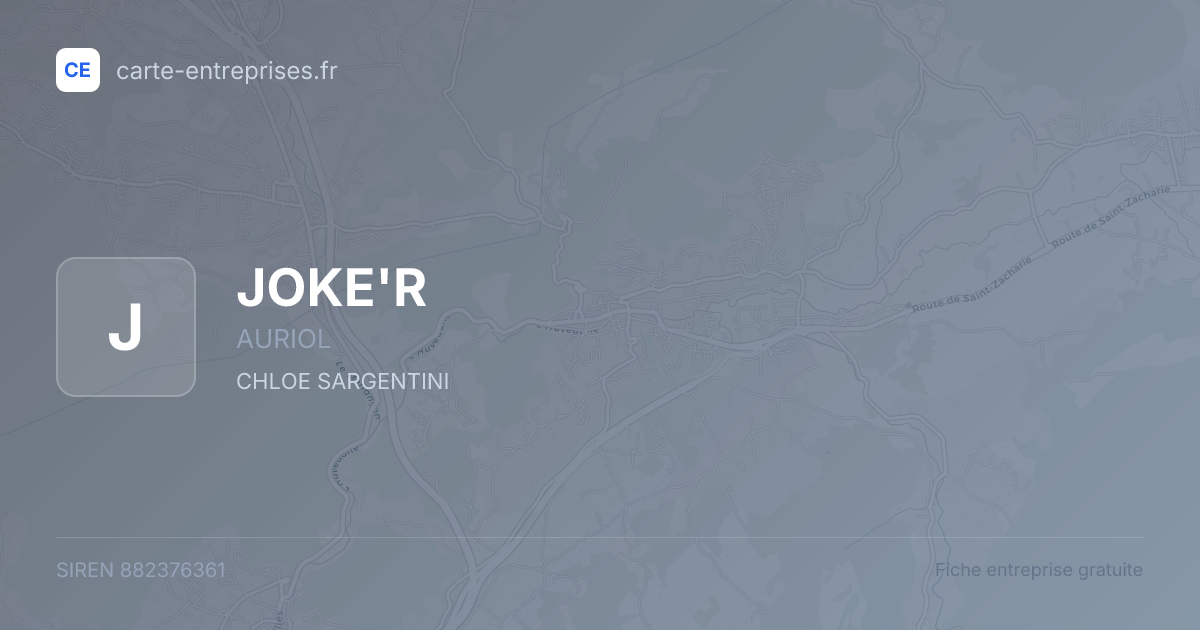 JOKE'R — 882376361 — fiche entreprise