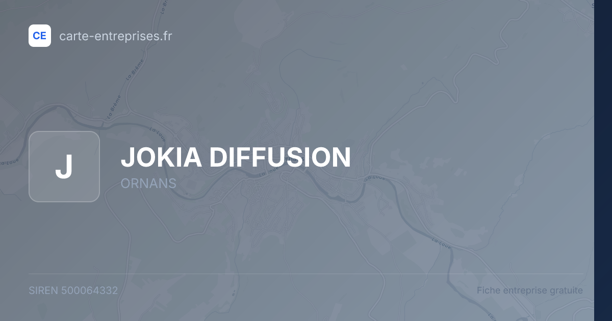 JOKIA DIFFUSION — 500064332 — fiche entreprise