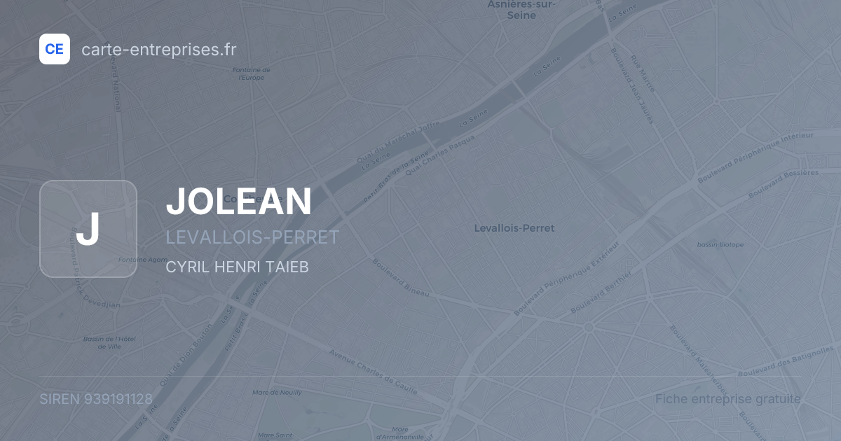 JOLEAN — 939191128 — fiche entreprise