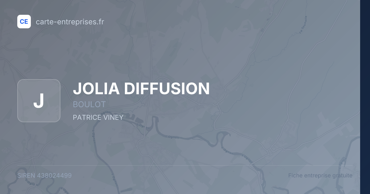 JOLIA DIFFUSION — 438024499 — fiche entreprise