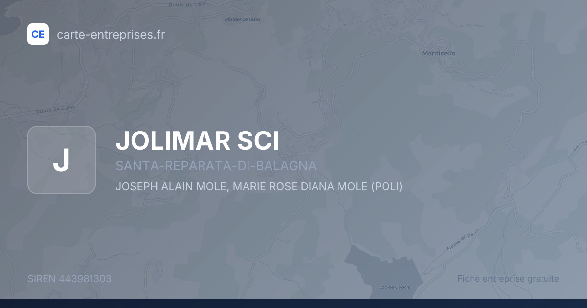 JOLIMAR SCI — 443981303 — fiche entreprise