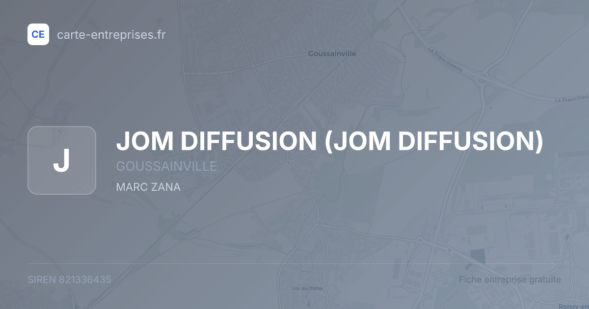 JOM DIFFUSION — 821336435 — fiche entreprise