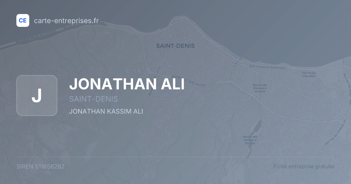 JONATHAN ALI — 511656282 — fiche entreprise
