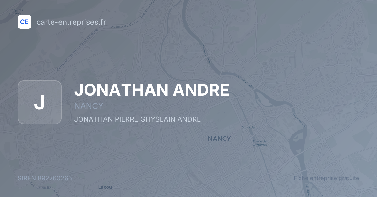 JONATHAN ANDRE — 892760265 — fiche entreprise