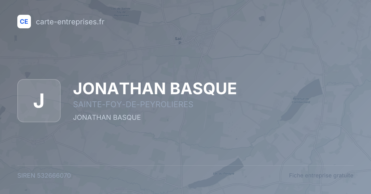 JONATHAN BASQUE — 532666070 — fiche entreprise