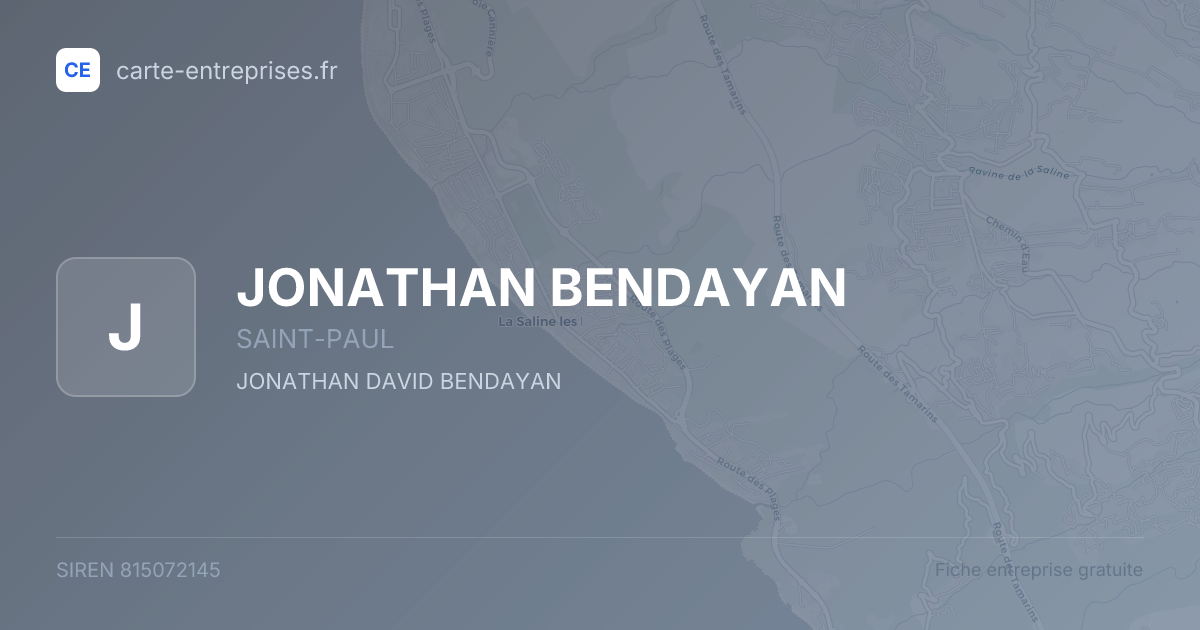 JONATHAN BENDAYAN — 815072145 — fiche entreprise