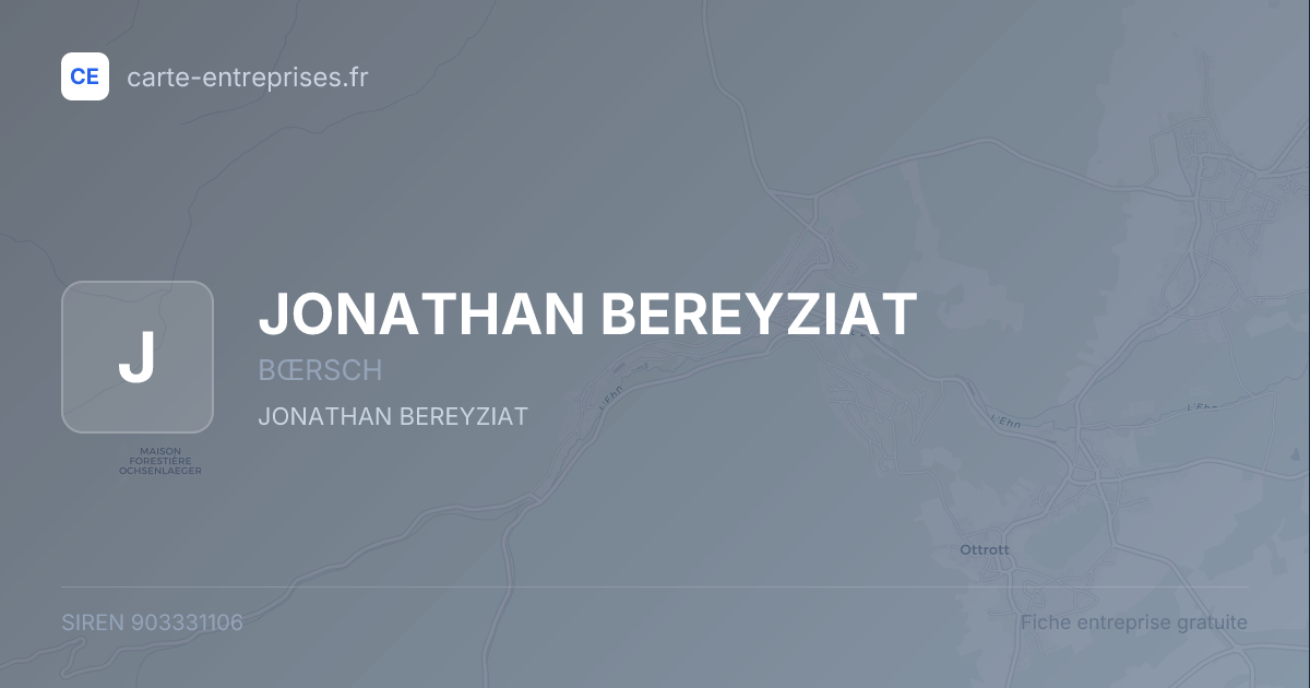 JONATHAN BEREYZIAT — 903331106 — fiche entreprise