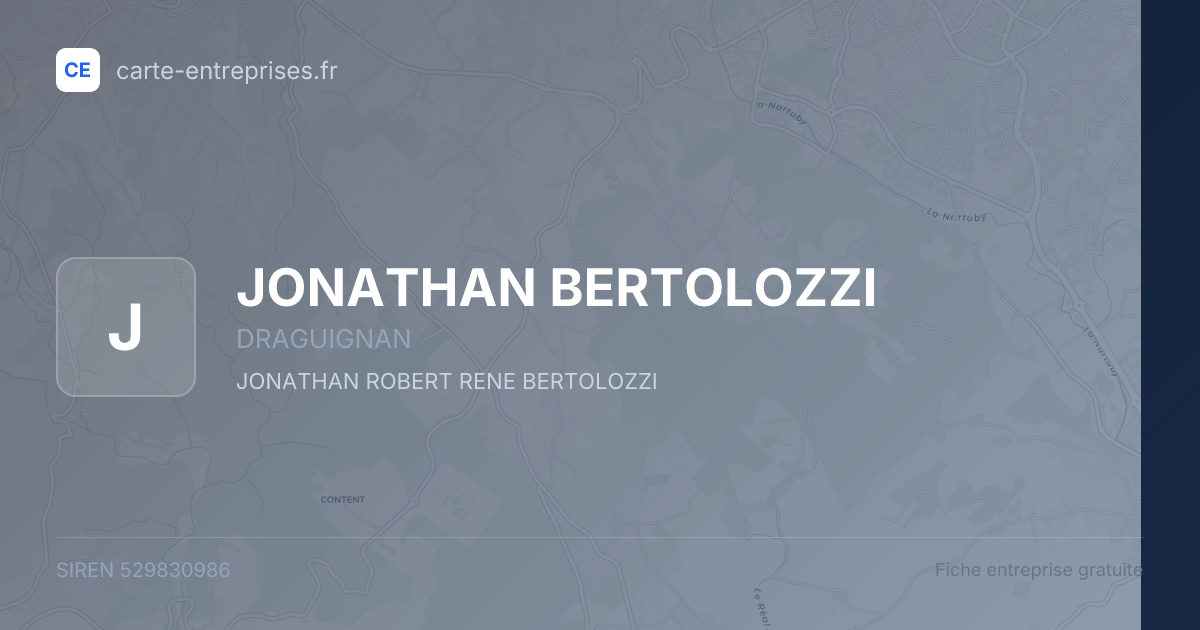 JONATHAN BERTOLOZZI — 529830986 — fiche entreprise