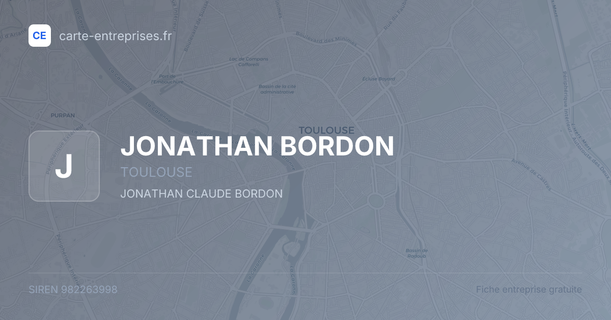 JONATHAN BORDON — 982263998 — fiche entreprise