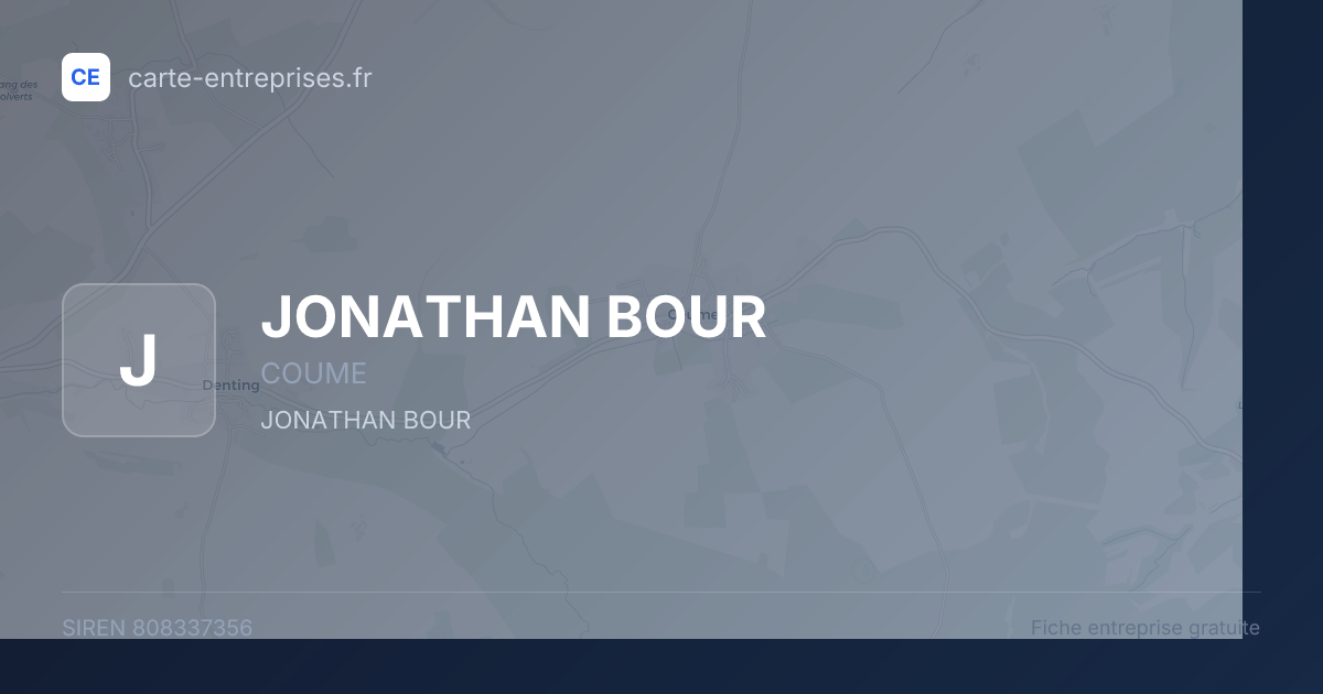 JONATHAN BOUR — 808337356 — fiche entreprise