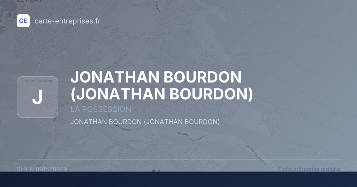 JONATHAN BOURDON — 891528929 — fiche entreprise