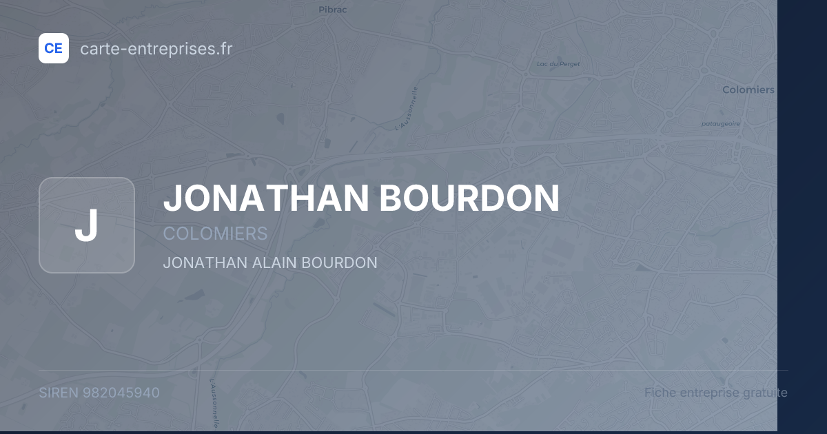 JONATHAN BOURDON — 982045940 — fiche entreprise