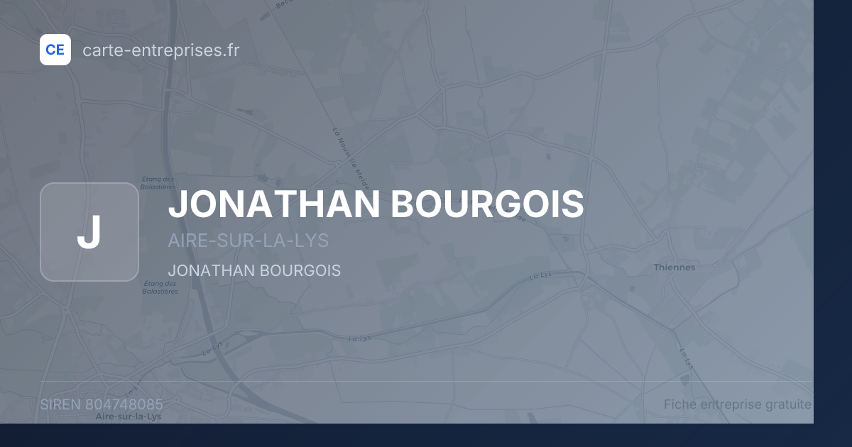 JONATHAN BOURGOIS — 804748085 — fiche entreprise