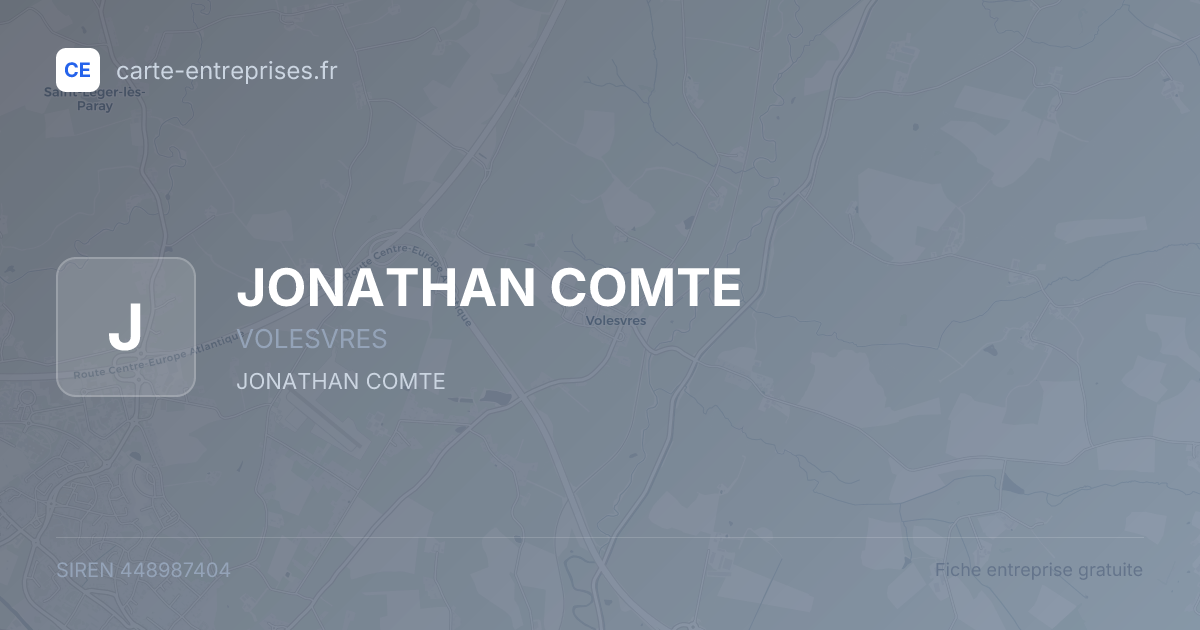 JONATHAN COMTE — 448987404 — fiche entreprise