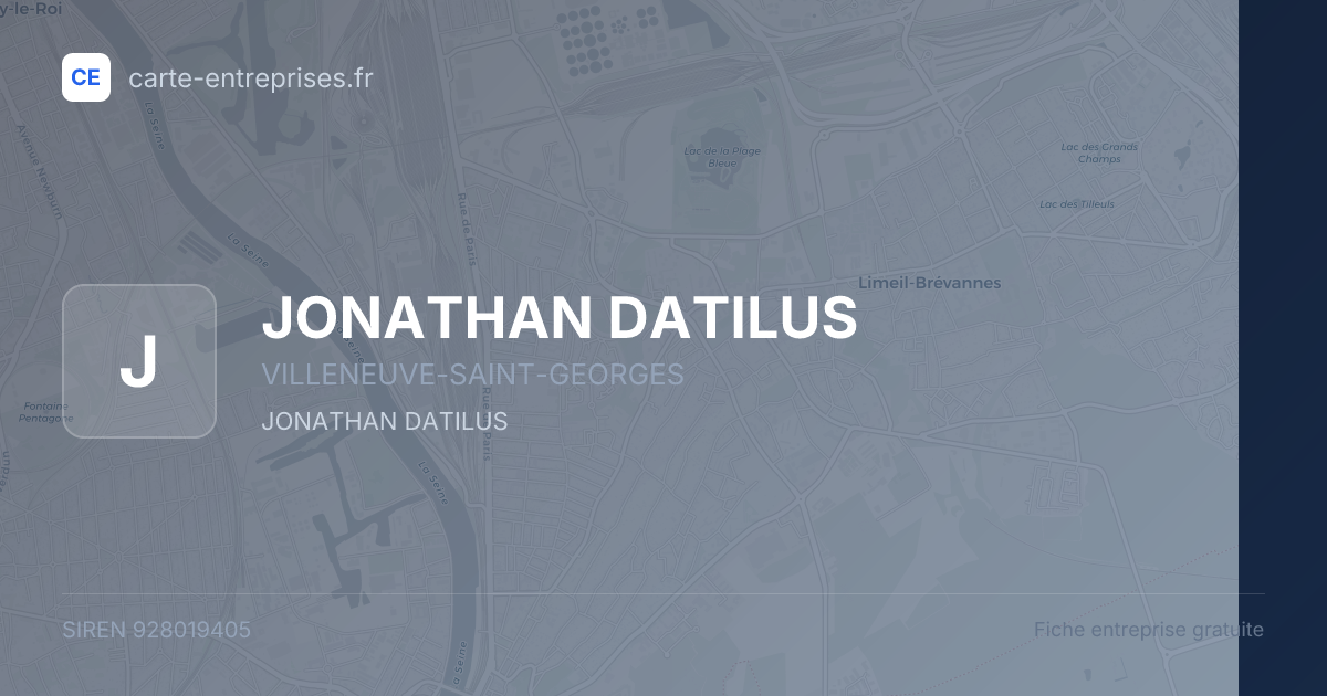 JONATHAN DATILUS — 928019405 — fiche entreprise
