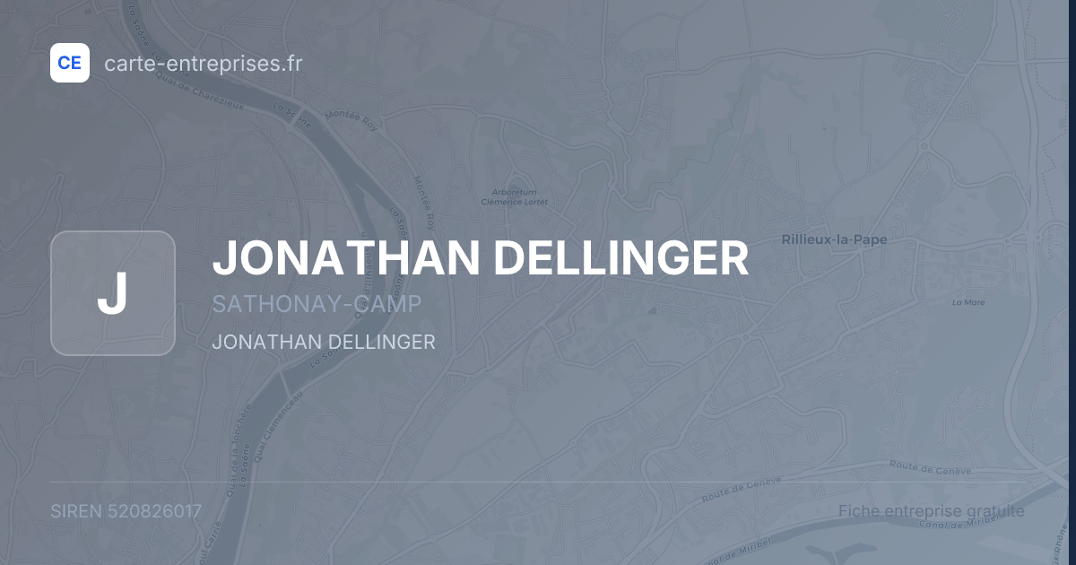 JONATHAN DELLINGER — 520826017 — fiche entreprise