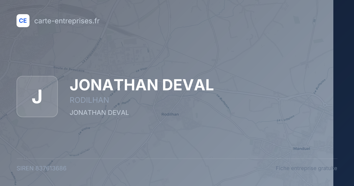 JONATHAN DEVAL (RED JOHN) — 837613686 — fiche entreprise