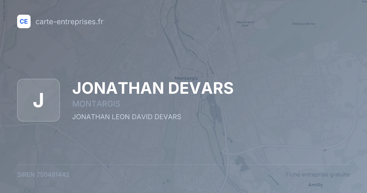 JONATHAN DEVARS — 750481442 — fiche entreprise