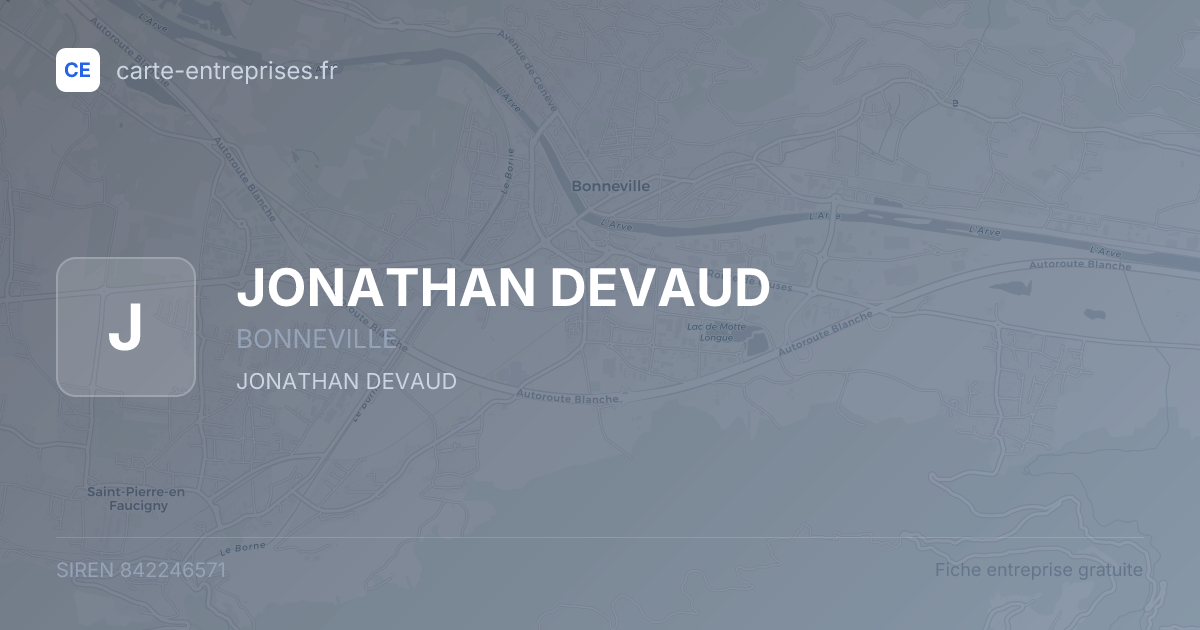 JONATHAN DEVAUD — 842246571 — fiche entreprise
