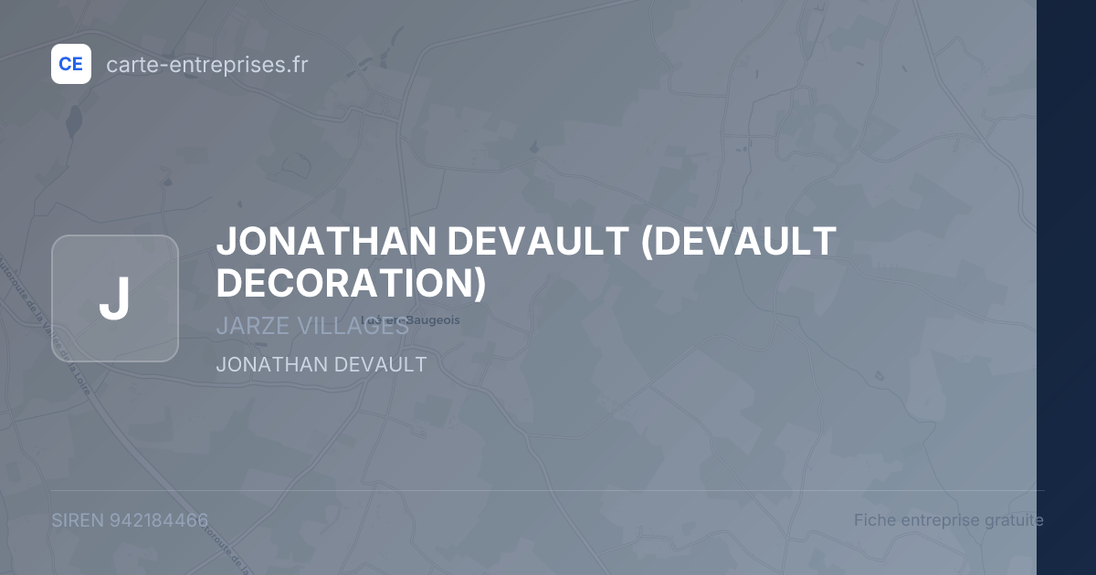 JONATHAN DEVAULT (DEVAULT DECORATION) — 942184466 — fiche entreprise