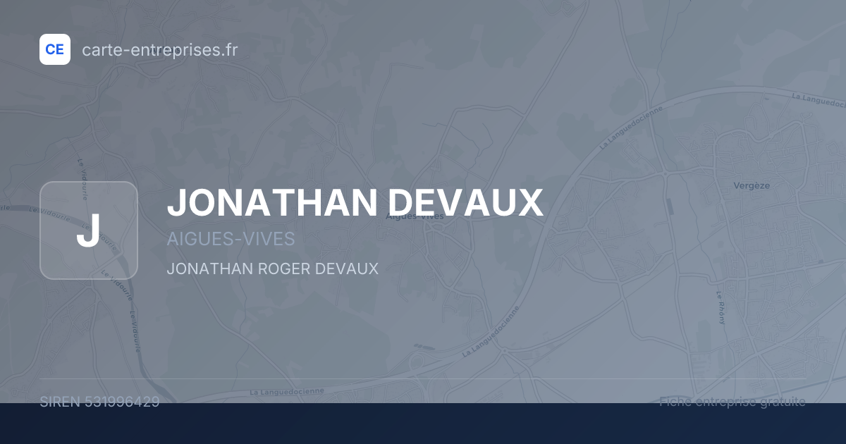 JONATHAN DEVAUX — 531996429 — fiche entreprise