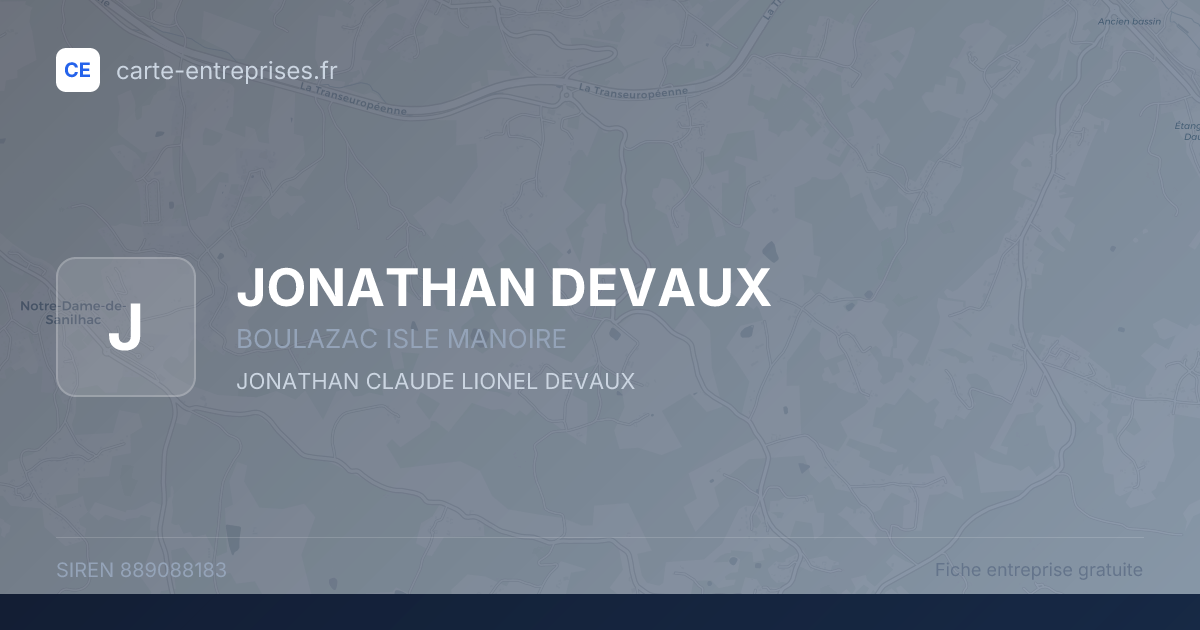 JONATHAN DEVAUX — 889088183 — fiche entreprise