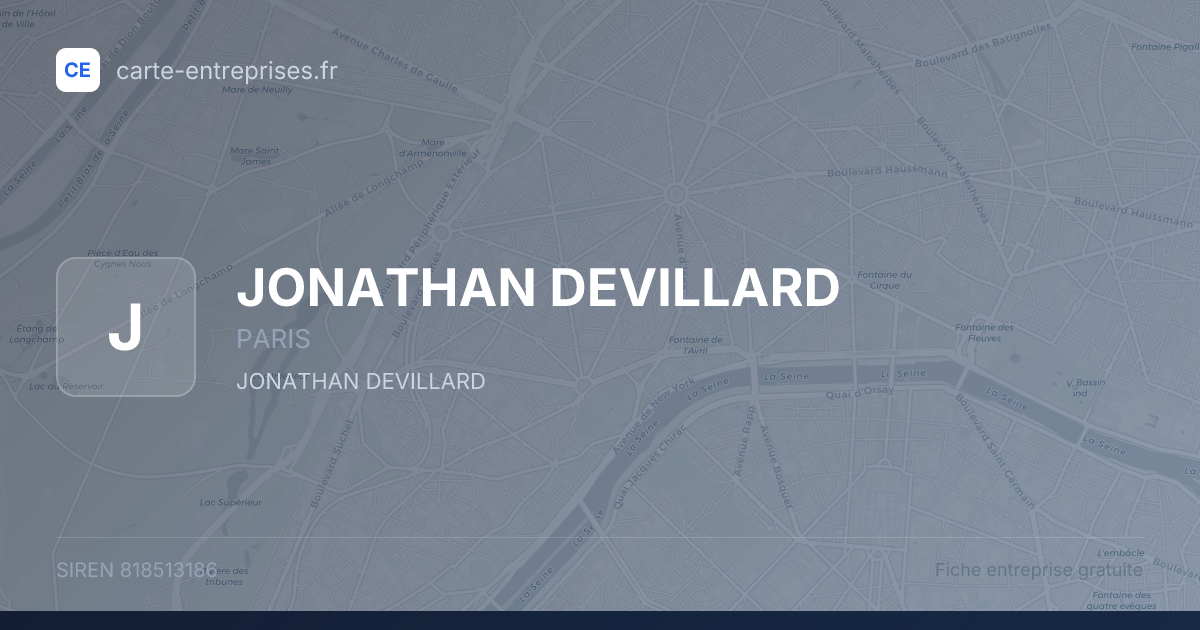 JONATHAN DEVILLARD — 818513186 — fiche entreprise