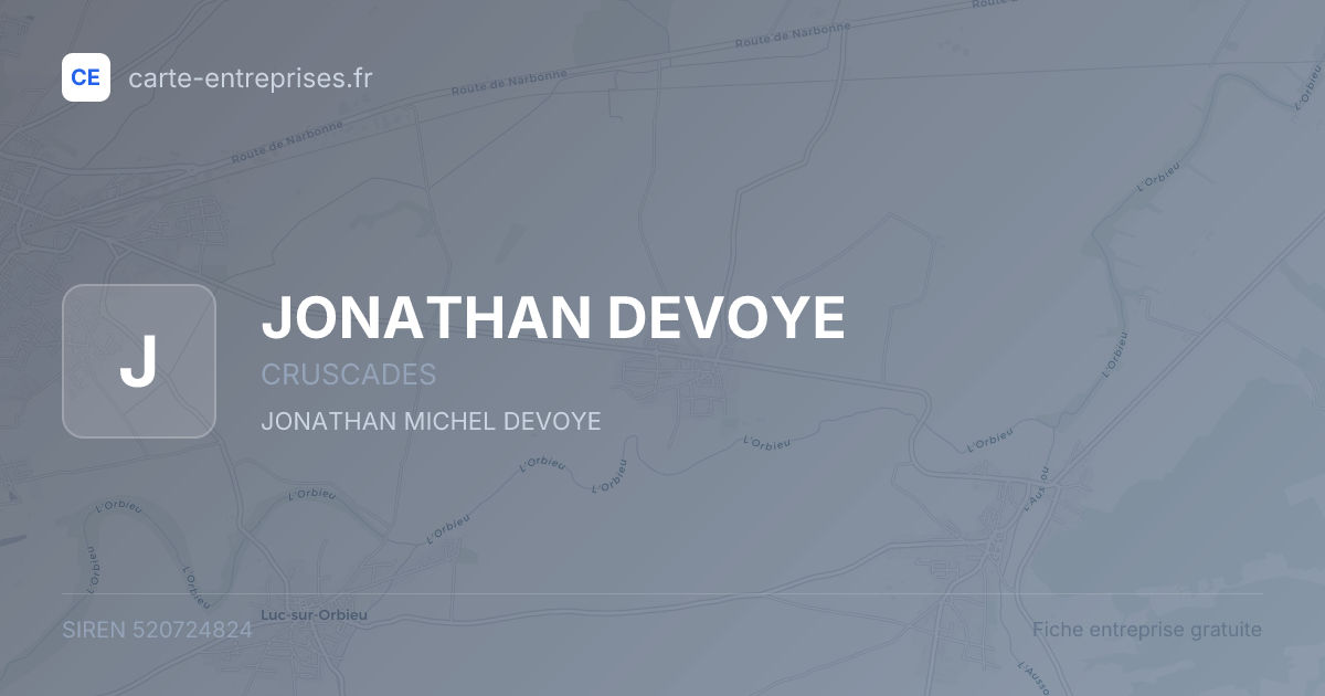 JONATHAN DEVOYE — 520724824 — fiche entreprise