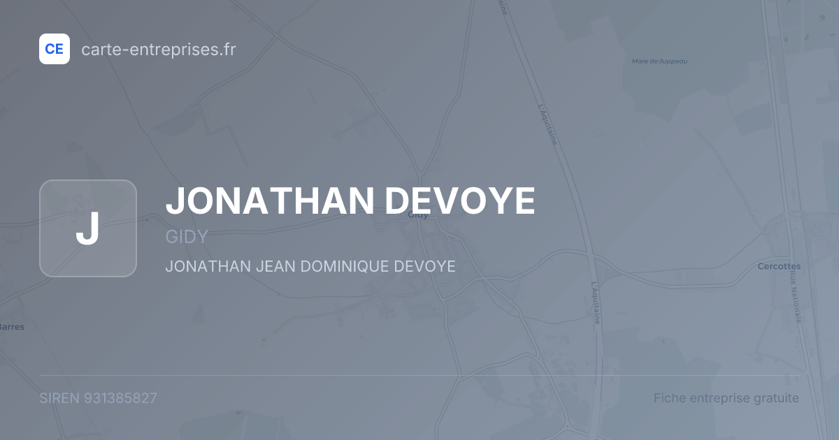 JONATHAN DEVOYE — 931385827 — fiche entreprise