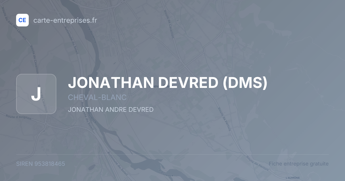 JONATHAN DEVRED (DMS) — 953818465 — fiche entreprise
