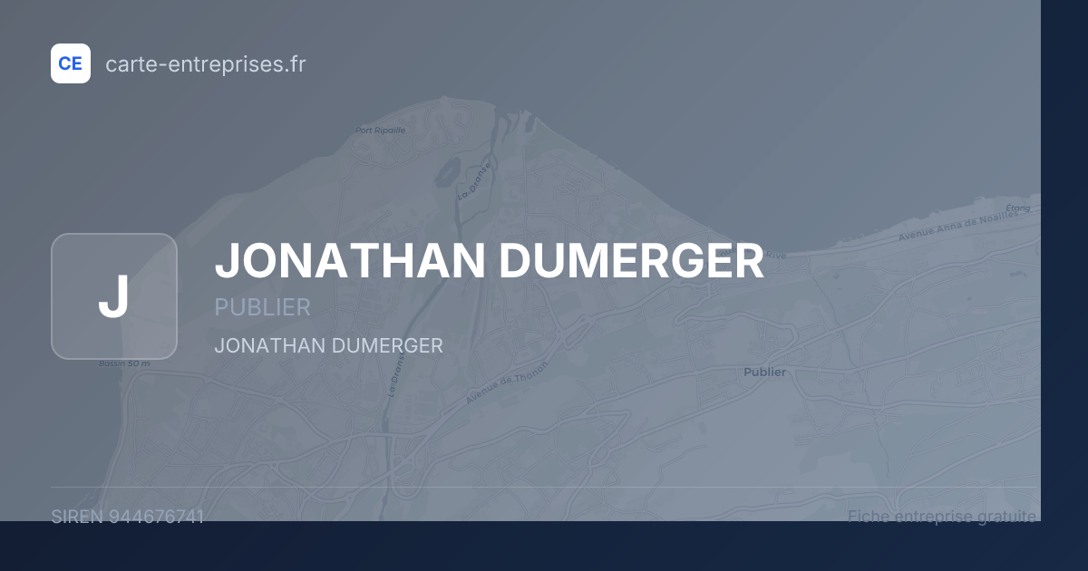 JONATHAN DUMERGER — 944676741 — fiche entreprise