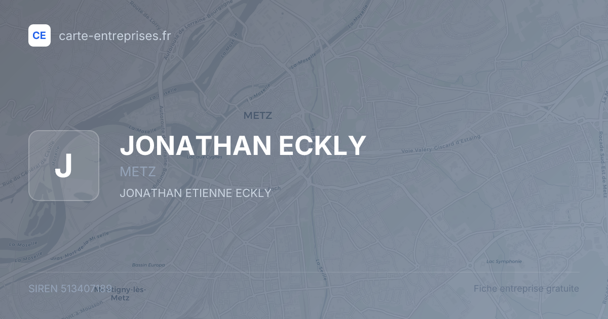 JONATHAN ECKLY — 513407189 — fiche entreprise
