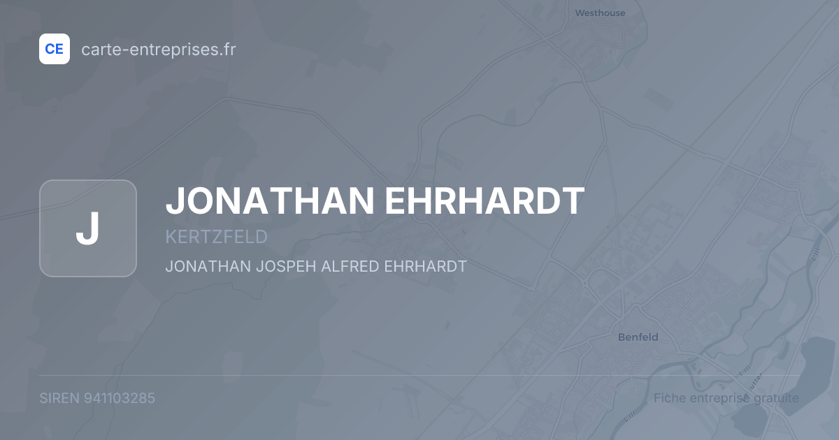 JONATHAN EHRHARDT — 941103285 — fiche entreprise