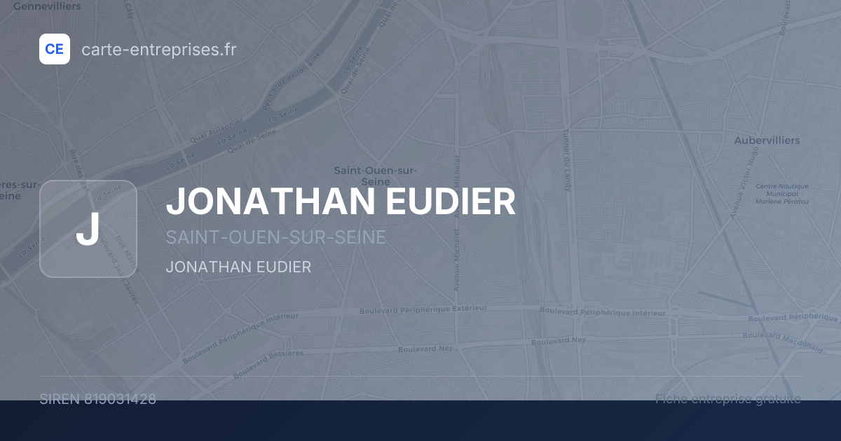 JONATHAN EUDIER — 819031428 — fiche entreprise