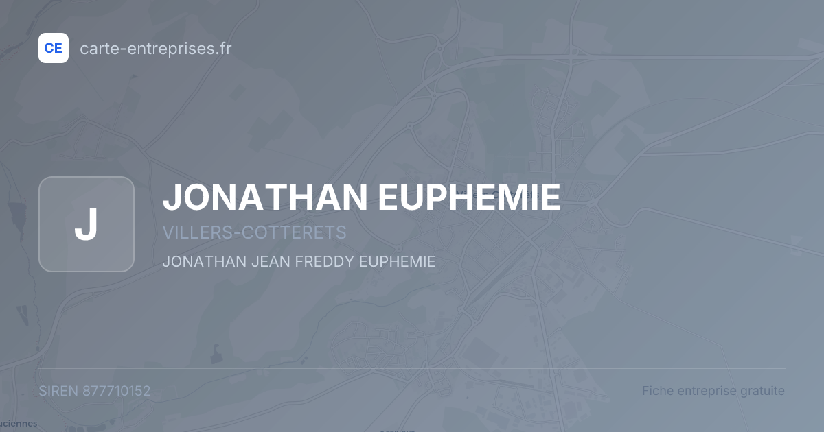 JONATHAN EUPHEMIE — 877710152 — fiche entreprise