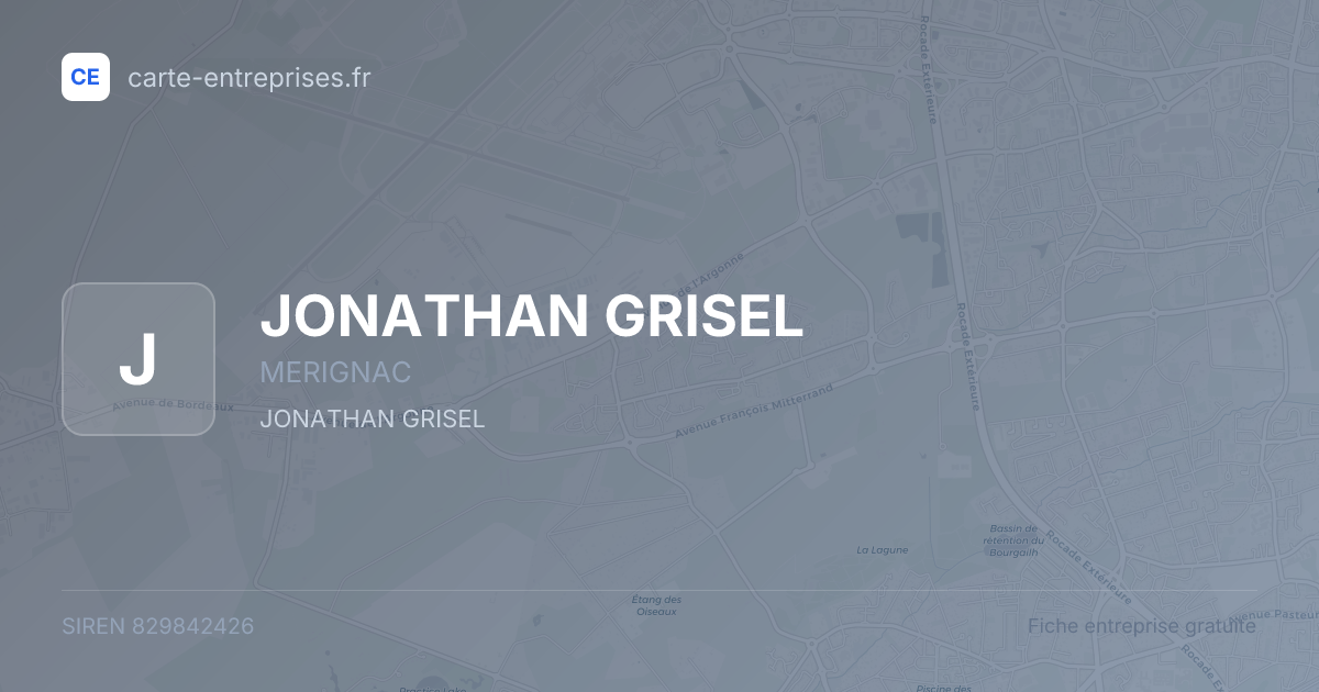JONATHAN GRISEL — 829842426 — fiche entreprise