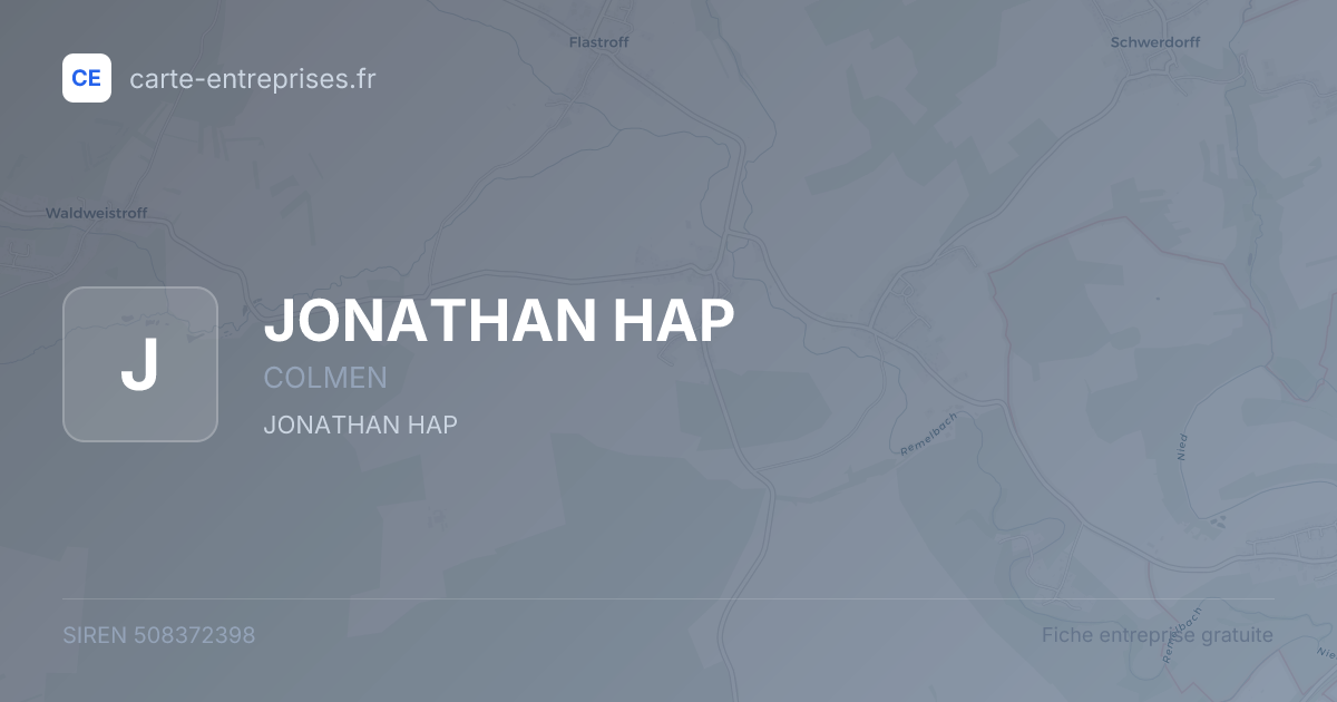 JONATHAN HAP — 508372398 — fiche entreprise