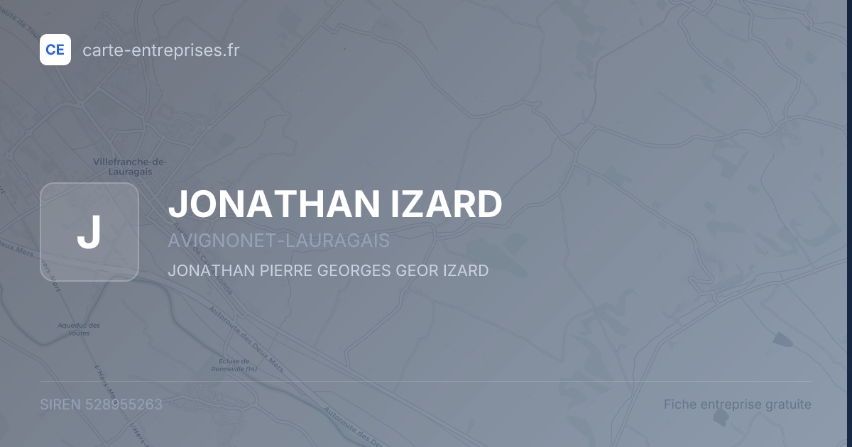 JONATHAN IZARD — 528955263 — fiche entreprise