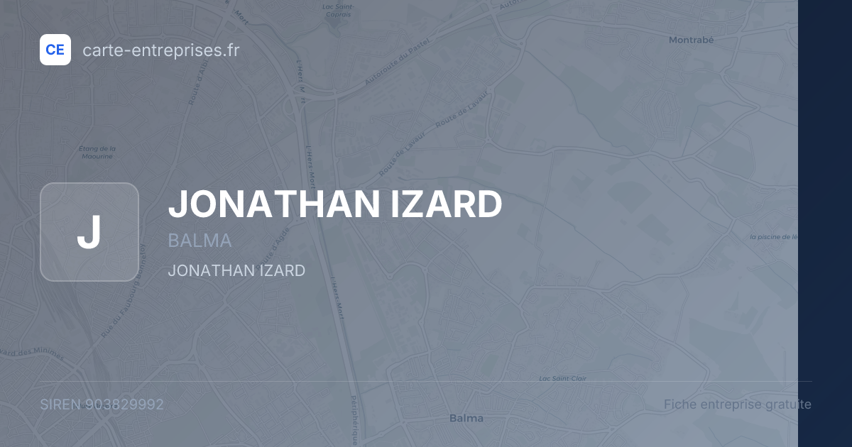 JONATHAN IZARD — 903829992 — fiche entreprise