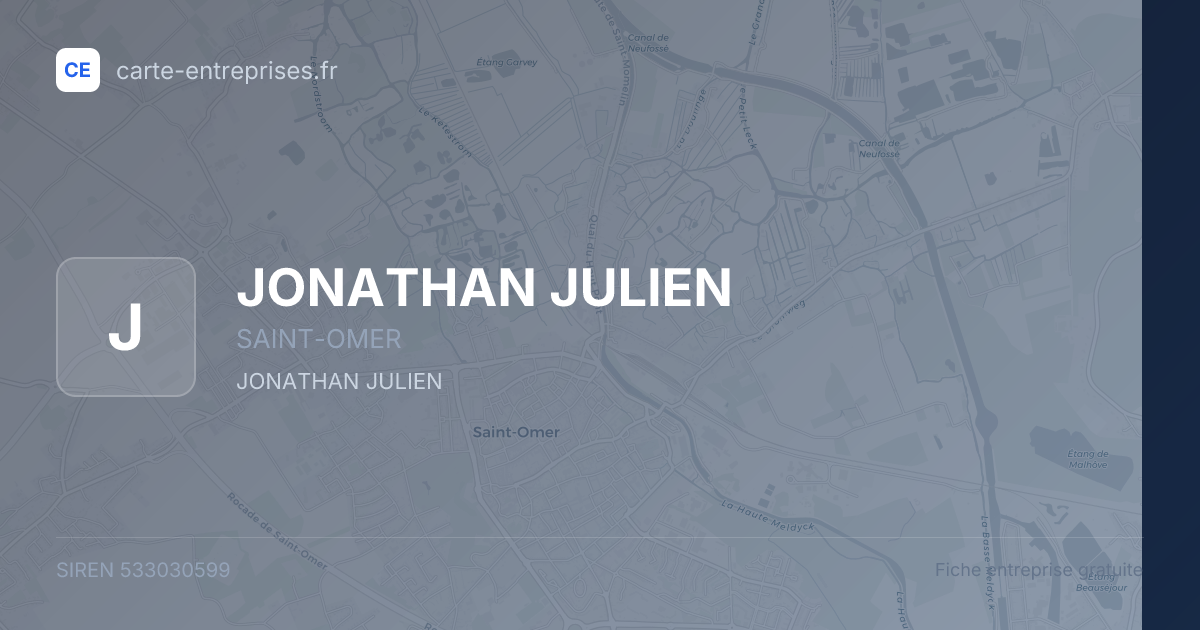 JONATHAN JULIEN — 533030599 — fiche entreprise