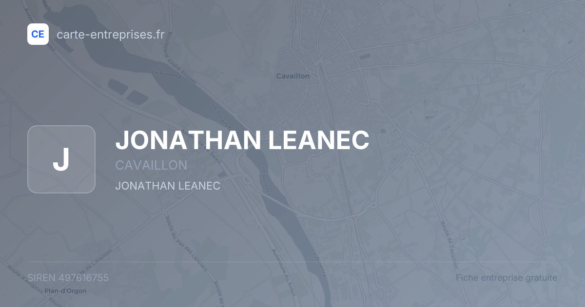 JONATHAN LEANEC — 497616755 — fiche entreprise
