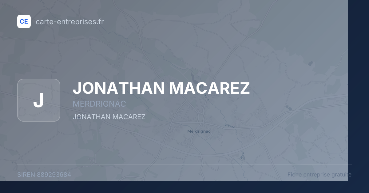 JONATHAN MACAREZ — 889293684 — fiche entreprise