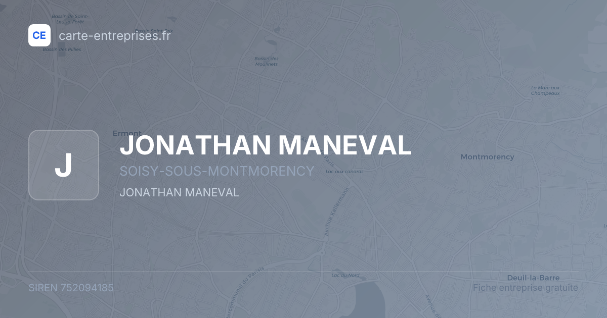 JONATHAN MANEVAL — 752094185 — fiche entreprise
