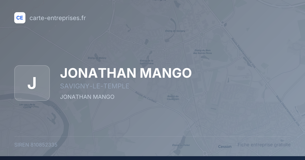 JONATHAN MANGO — 810852335 — fiche entreprise