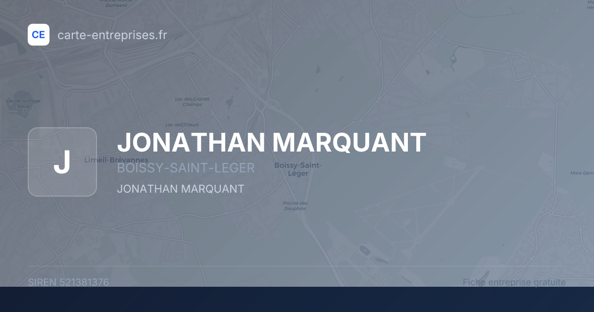 JONATHAN MARQUANT — 521381376 — fiche entreprise