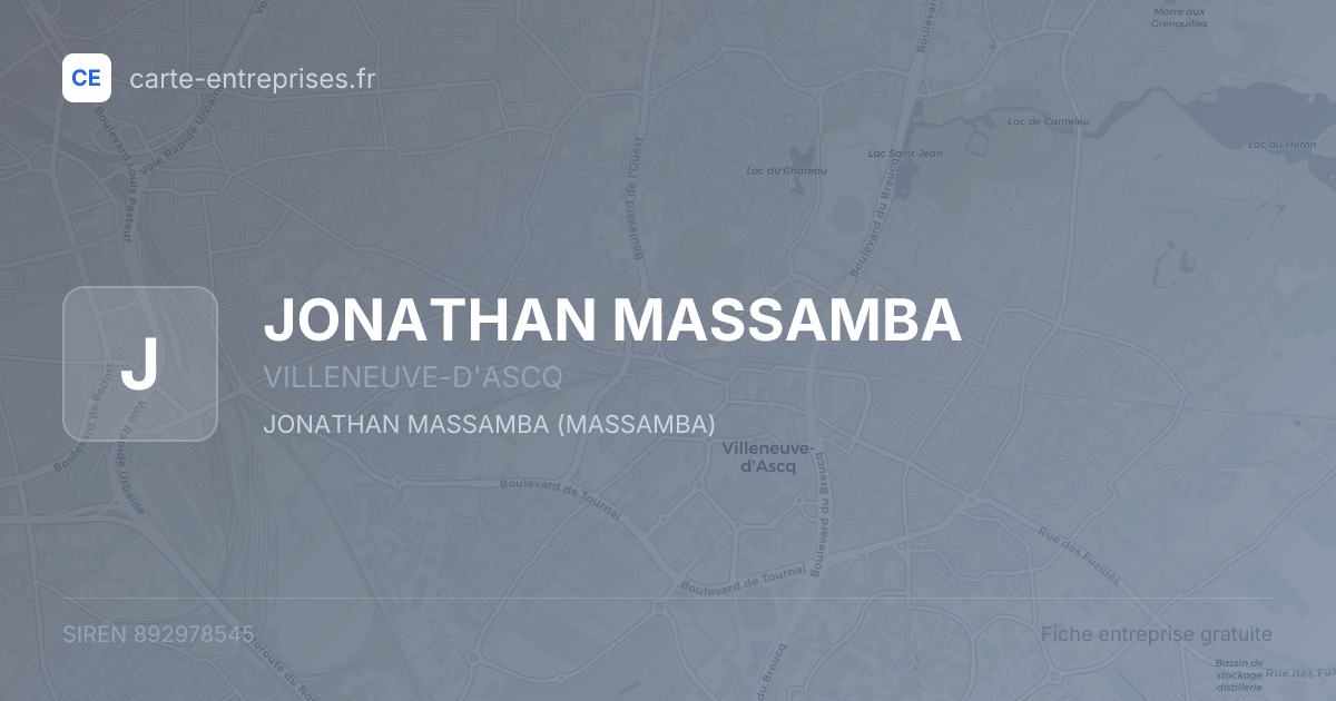 JONATHAN MASSAMBA — 892978545 — fiche entreprise
